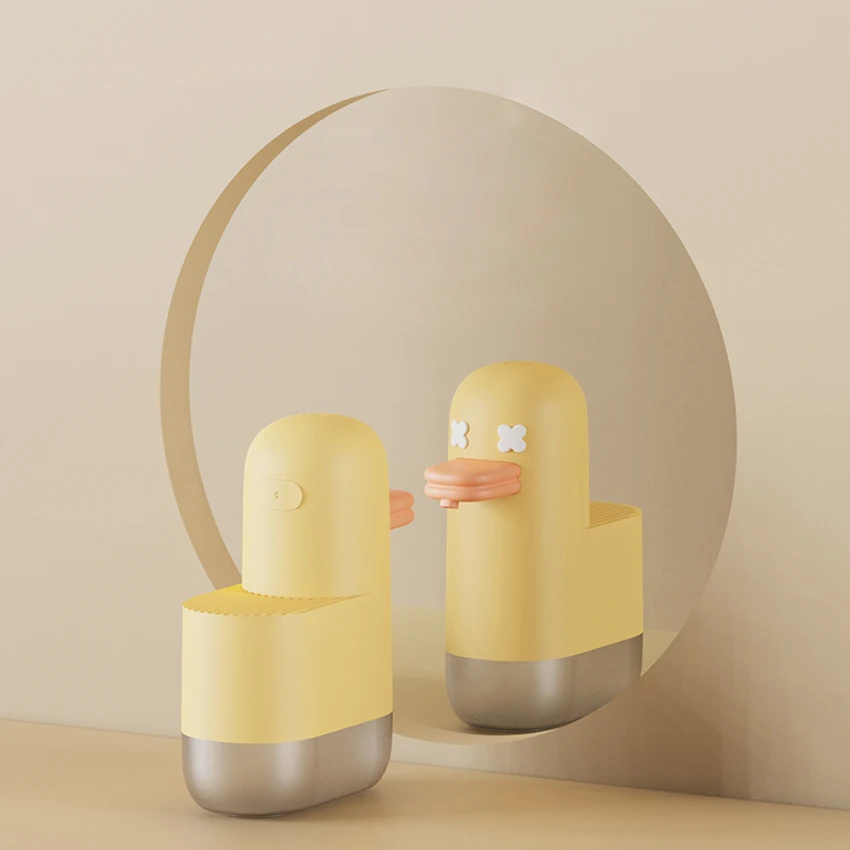 

Fully Automatic Induction Hand Washing Foam Soap Dispenser UBS Charging Contact-free Cute Bubble Duck Hand Sanitizer Machine