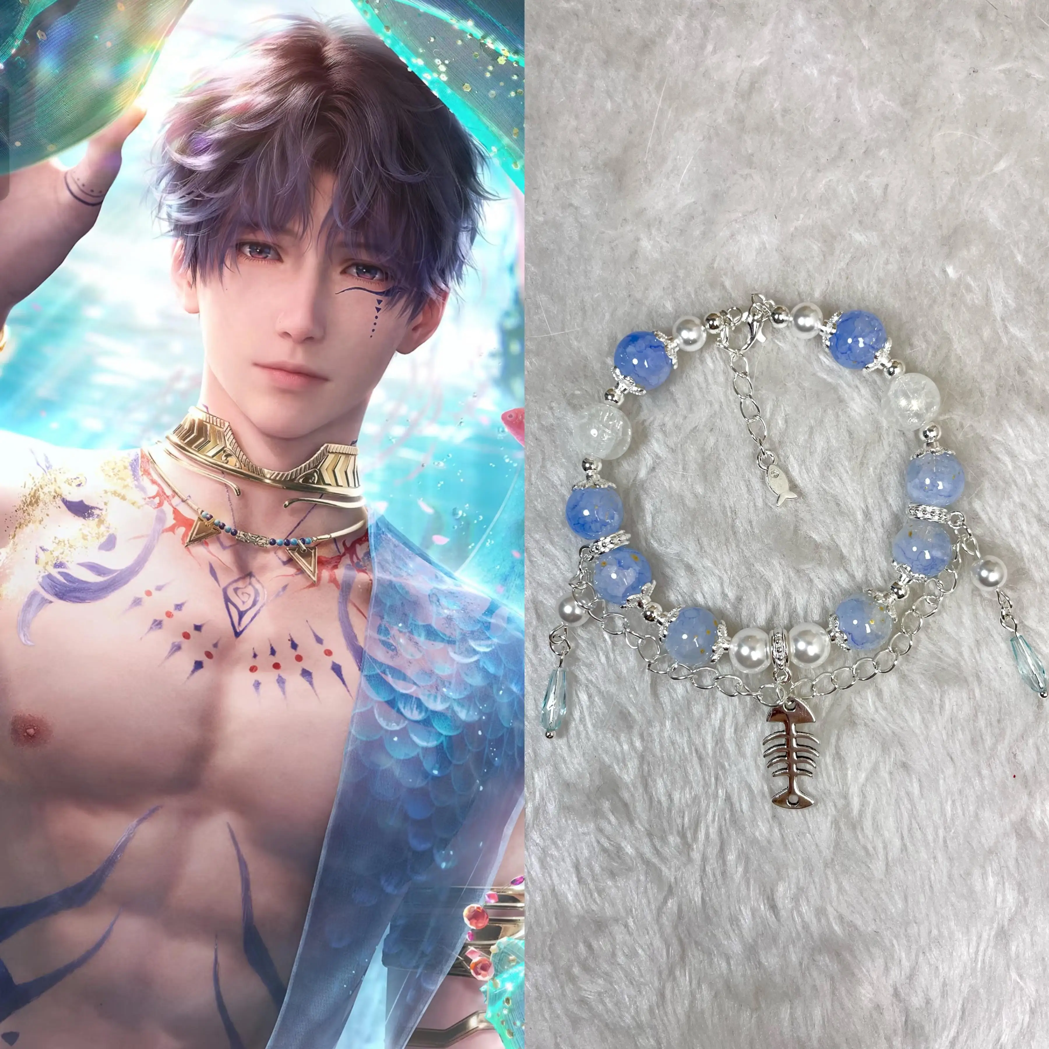 Аниме Love and Deepspace Sylus Xavier Zayne Rafayel Cat Series Косплей Браслет из бисера Мультфильм