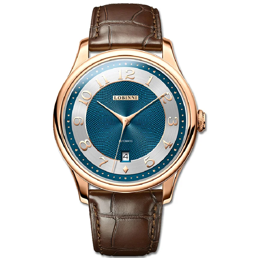 

Lobinni Men Luxury Watch 41MM Vintage Automatic Watches Mechanical Wristwatch 50M Waterproof Sapphire Butterfly Clasp Date