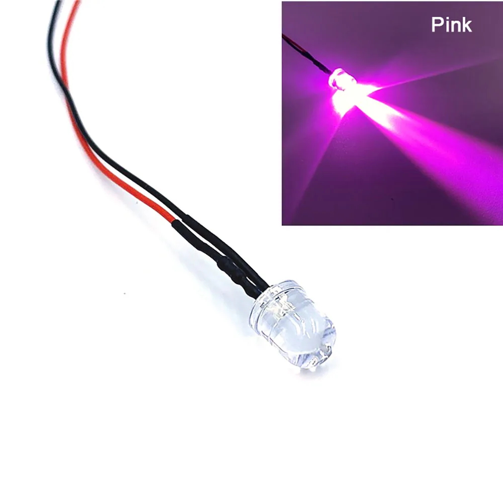 

10 шт., 8 мм, предварительно проводные ультра яркие светодиоды