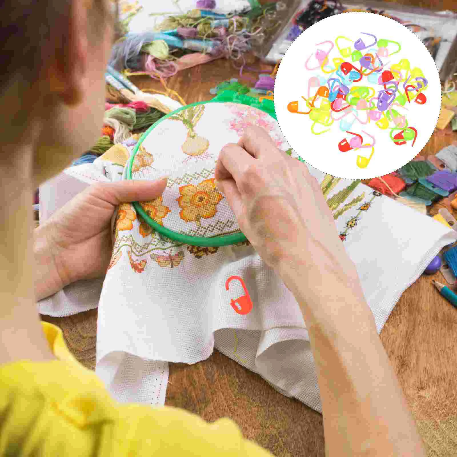 

Crochet Markerspin Knitting Marker Crocheting Forlockingclip Clips Weaving Sewing Eye Large Set Bulk Crafts Needlecolorful Weave