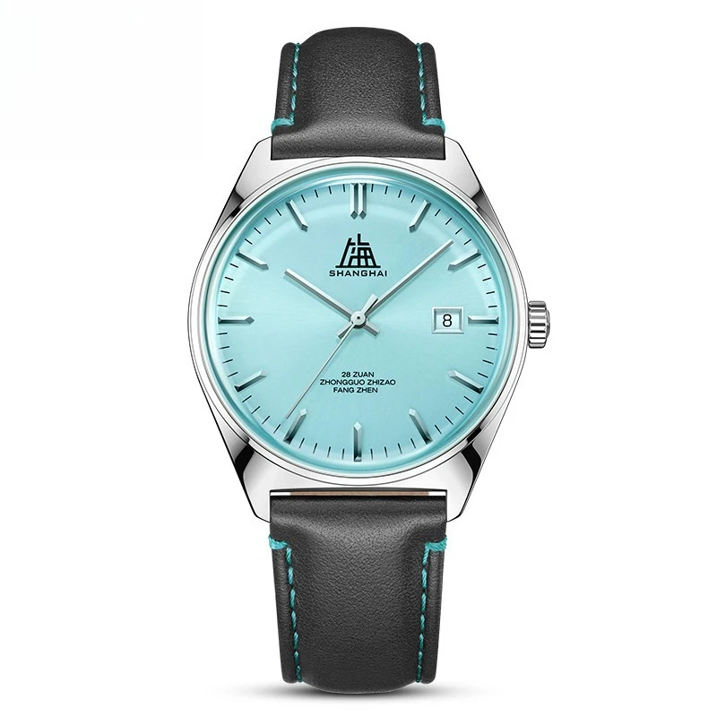 Фото Магазин часов Magic City Watch Store Shanghai Watch, мужские часы серии Tribute с ремешком из натуральной кожи, механические часы 7120 Repeat №3