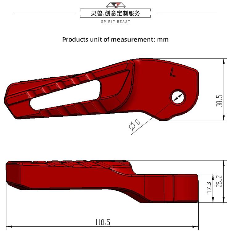 Spirit Beast мотоциклетная задняя подставка для ног пассажира педали скутера складная