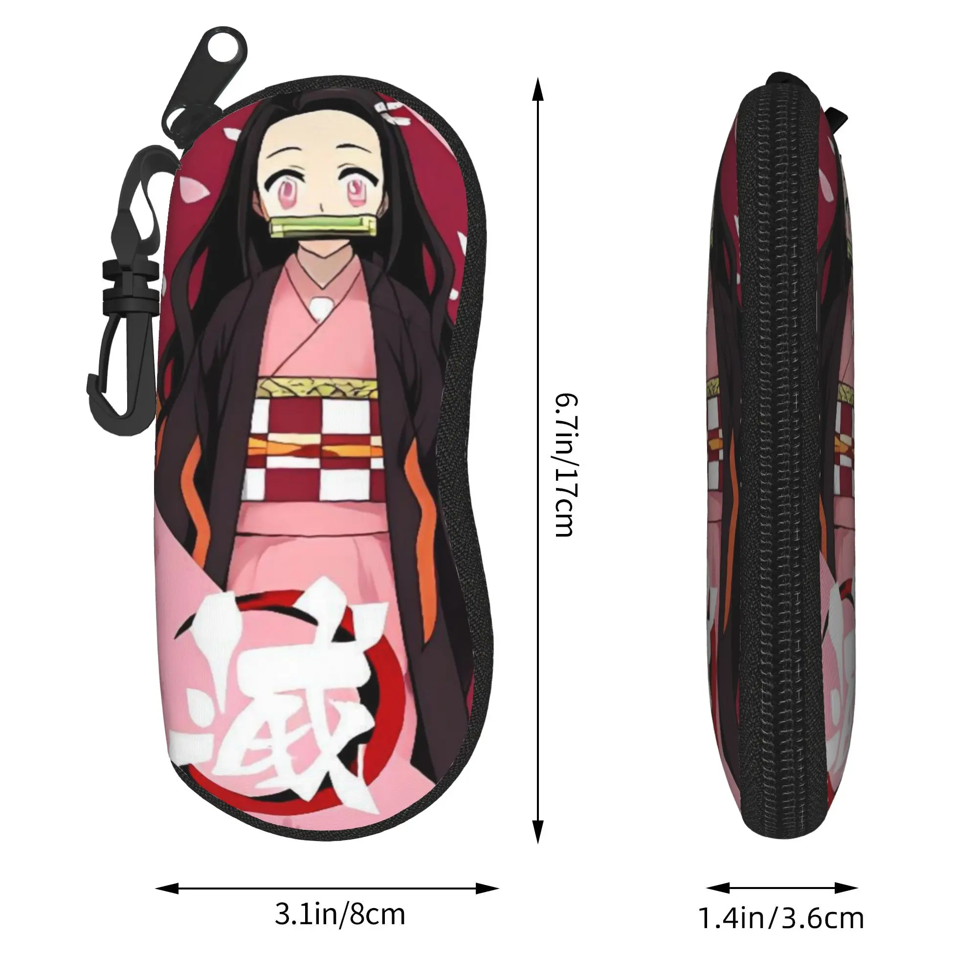 Фото Чехол для очков Nezuko Kamado Demon Slayer, милый чехол для очков Inosuke Hashibira для мужчин и женщин, коробка для солнцезащитных очков, чехол-футляр №4
