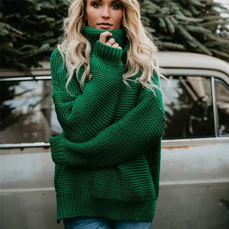 

Women Turtleneck Sweater Vintage Harajuku Autumn Winter Jacket Clothing 2020 Long Sleeve With Throat Female Warm Pullovers Top