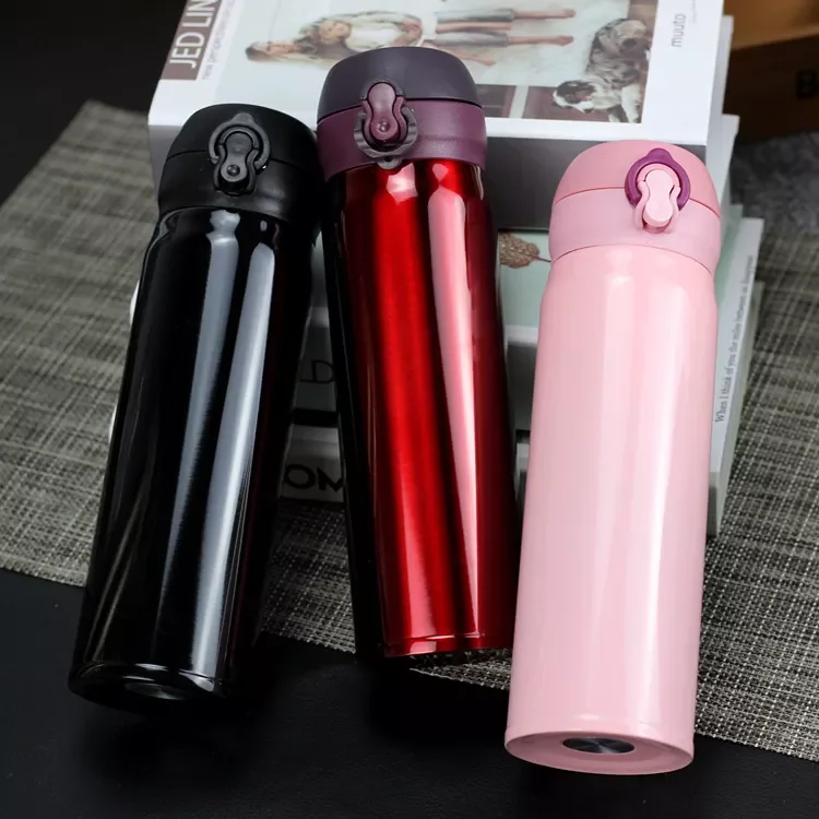 

2023New Steel Double Wall Thermal Cup Travel Mug Water Thermos Bottle Vacuum Cup School Home Tea Coffee Drink Bottle