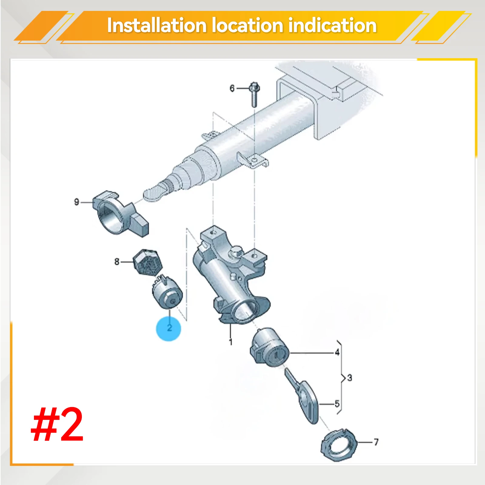 Выключатель замка зажигания стартер подходит для VW Polo Amarok Transporter 2010-2016 Skoda Citigo