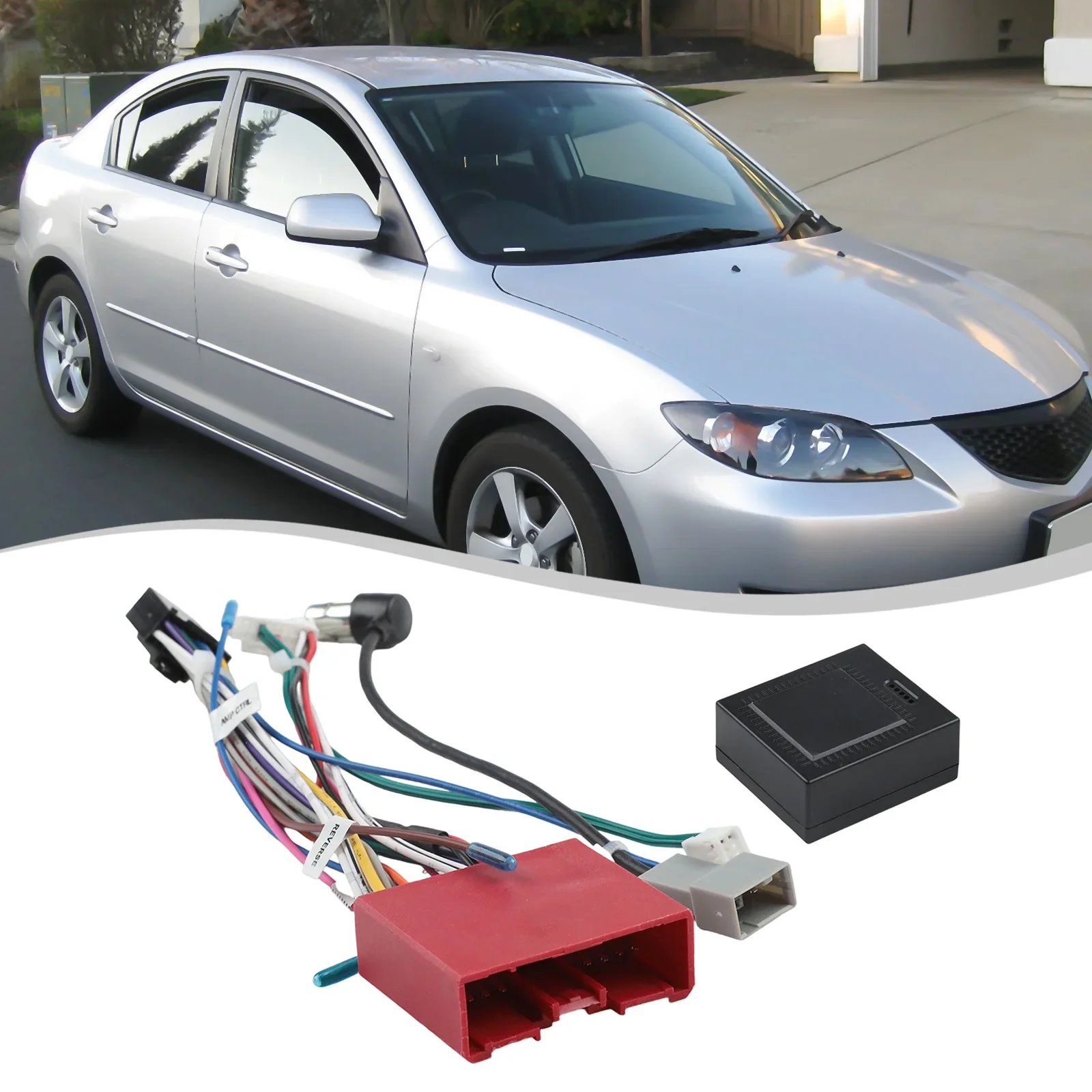 Фото Кабель питания для автомобильной магнитолы с адаптером Canbus для Mazda 3 2006+, 5 2008-2015, 6 2004-2015, 8 2011-2015, CX-7 2014 №1