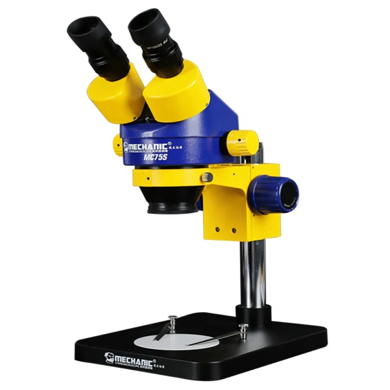

MECHANIC MC75S-B1 Binocular Stereo Zoom Microscope Eyepieces LED Ring Light Lens Mobile Repair PCB Maintenance Microscope