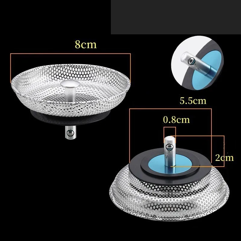 

Ситечко Для Раковины Из Нержавеющей Стали, Фильтр Для Волос, Аксессуар Для Кухни И Ванной Комнаты - Сливное Сито Для Смесителя
