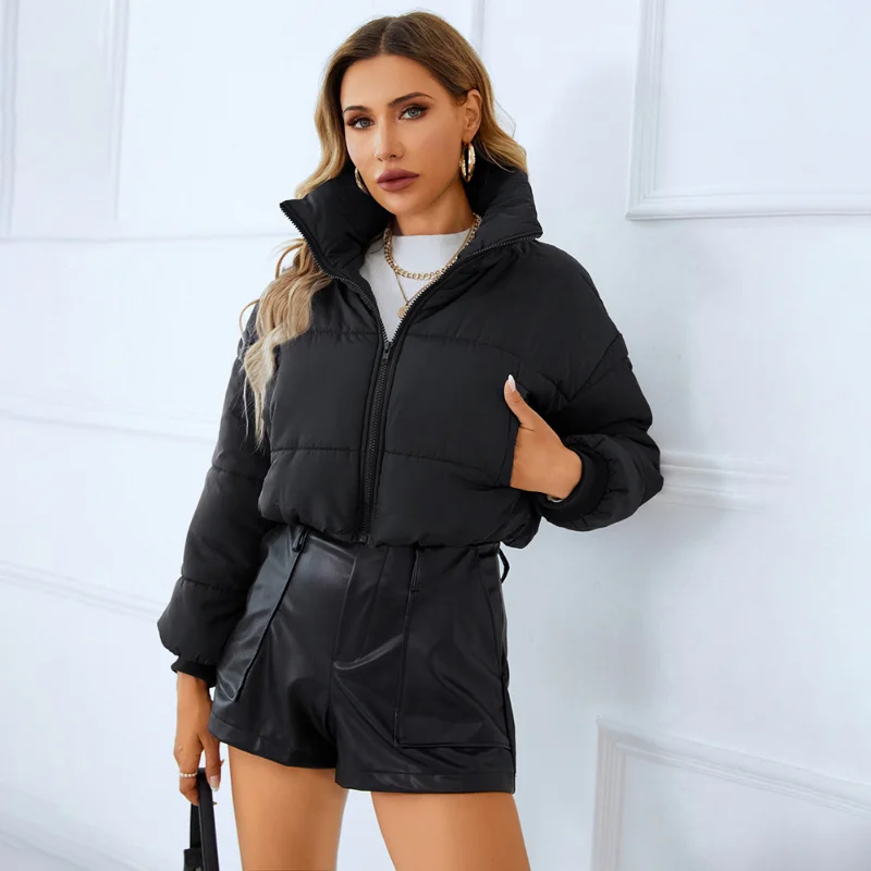 Bubble Coat Fashion New Stand Neck Slim Short Winter and Autumn Women's Thick Down Jacket Parkas Mujer Warm Casual Bread Coat