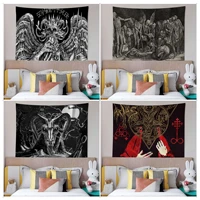 baphomet satanic diy wall tapestry japanese wall tapestry anime ins home decor