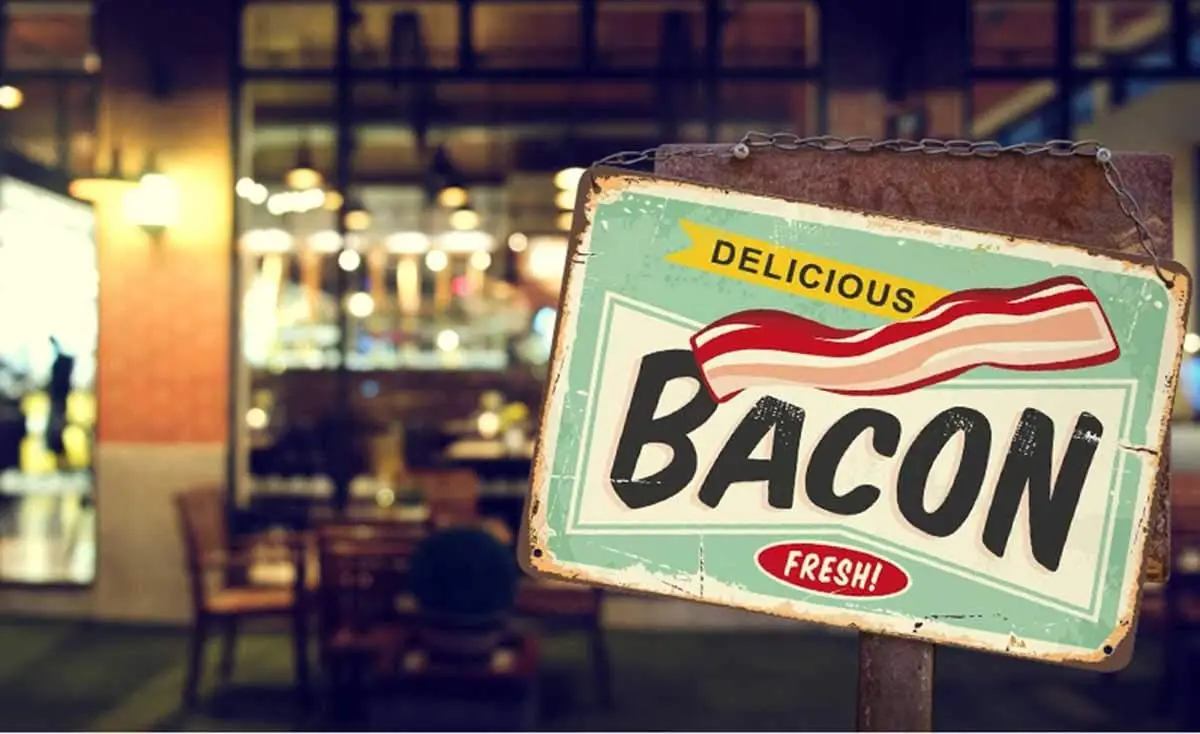 Жестяные знаки AOYEGO с беконом винтажные металлические жестяные изображением