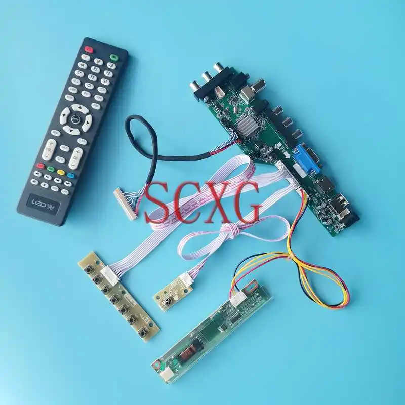 

Плата контроллера дисплея DVB 3663 подходит для CLAA154WB03A CLAA154WB04 комплект 30-контактный LVDS 1-CCFL USB VGA AV HDMI-Совместимость 1280*800 15,4"
