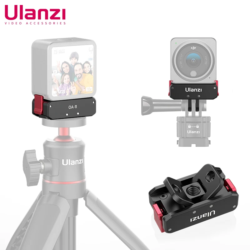 

Ulanzi OA-11 Magnetic Power Supply Base Dual Interface Folding Base for DJI Osmo Action 2 Foldable Mount Adapter for Action 2