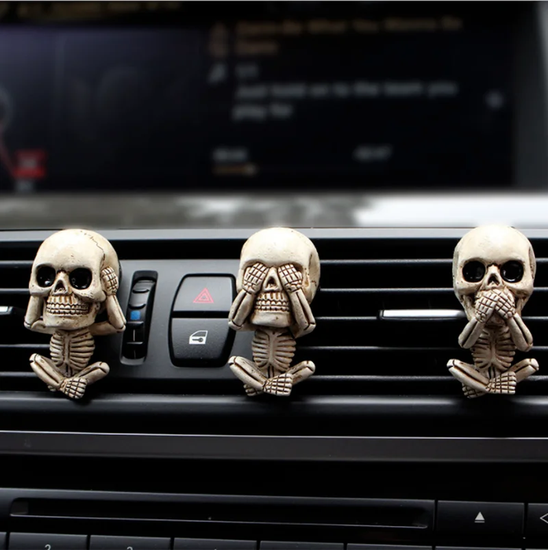 2022 автомобильный освежитель воздуха Bone Skull Ghost с зажимом для вентиляционного