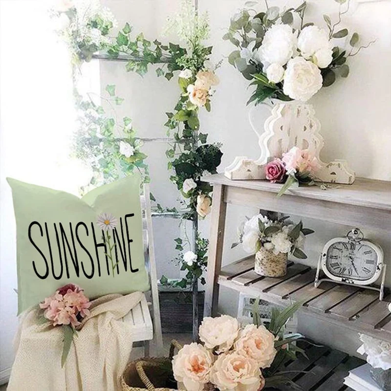 

Spring Pillow Covers 18X18 Set Of 4 Farmhouse Spring Decor Pillows Decorative Throw Pillows Spring Decorations