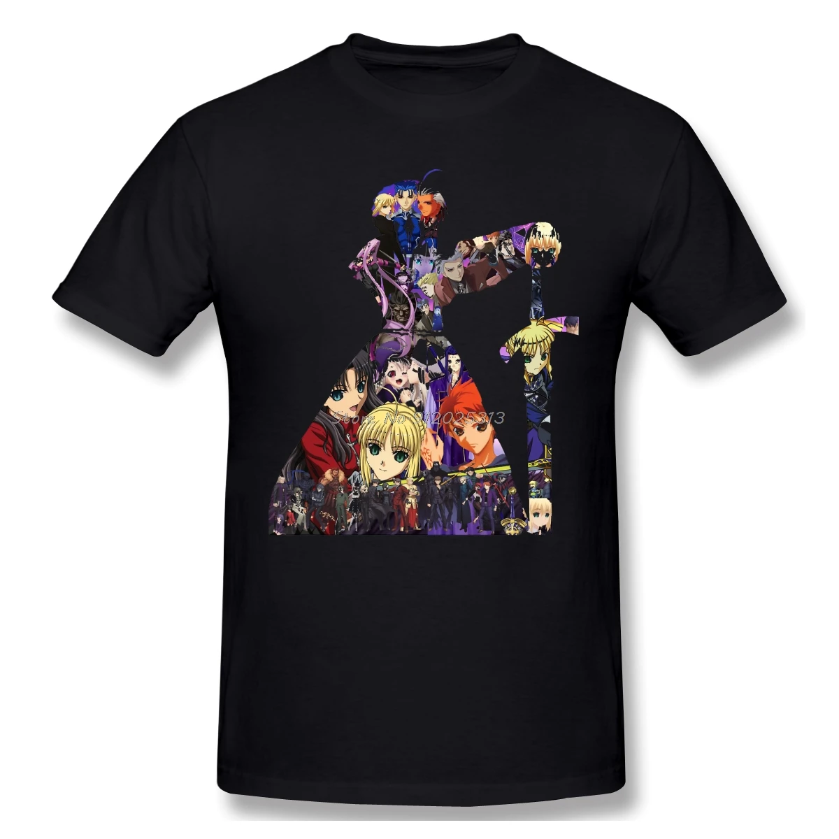 

Men Clothing Fate Stay Night T-Shirt Saber For You Fashion Short Sleeve Tees Men Anime Harajuku Streetwear Oversize