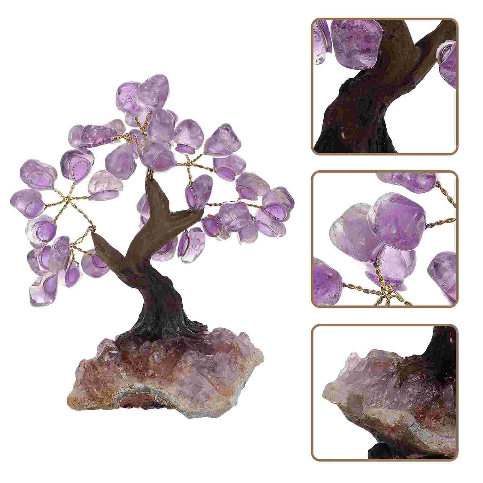 

Home Amethyst Life Tree Desktop Ornament Exquisite Crystal Bonsai Decoration