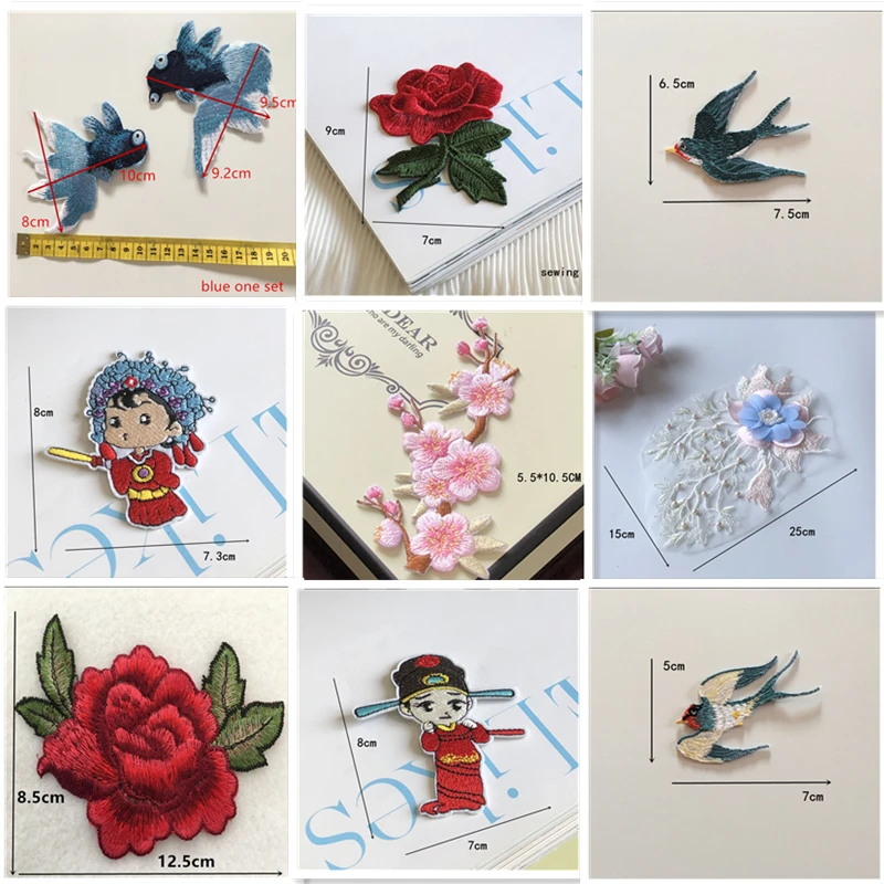 Вышитые нашивки для лоскутного шитья тонкая аппликация кружевные планки сделай