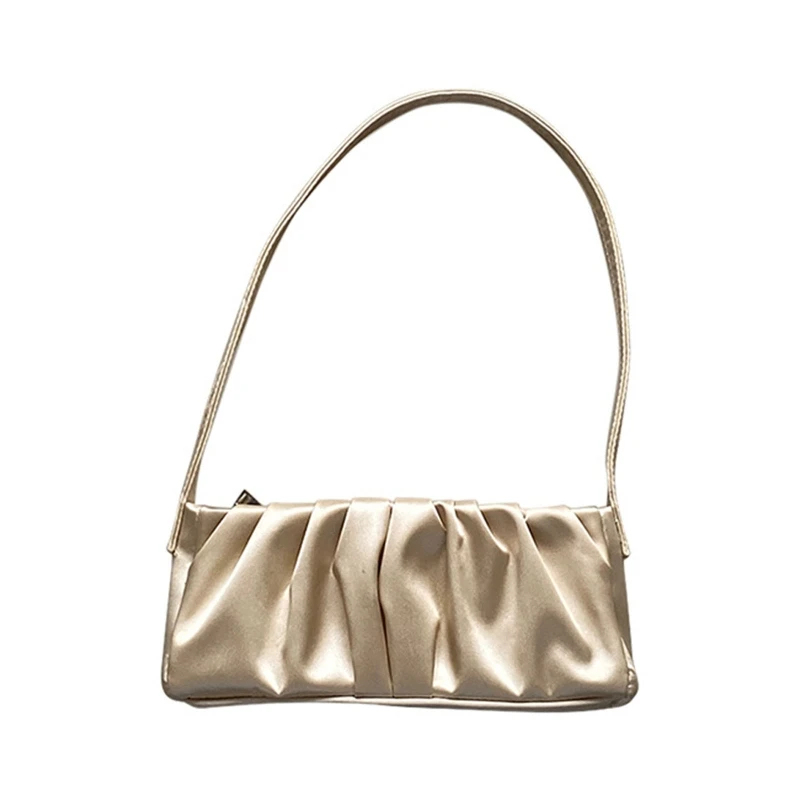 

Однотонная женская сумка под подмышку, Винтажный дизайн, маленькие дамские сумочки на молнии, Женский тоут, кошелек