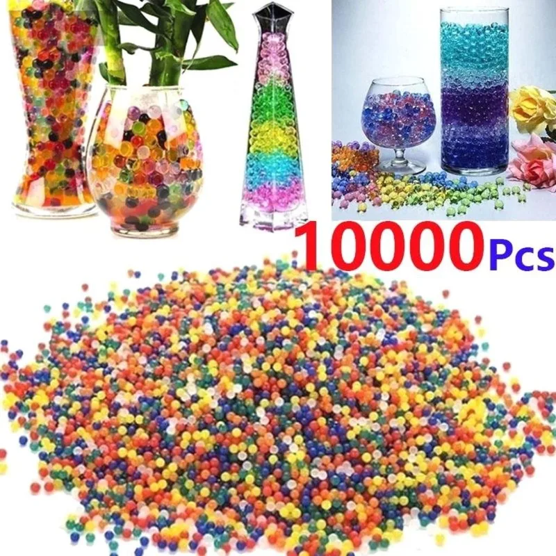 

10000Pcs/Bag Pearl Shaped Crystal Water Beads Bomb Color Elastic Water Absorption Bead Gel Ball SpongeBob Crystal Mud