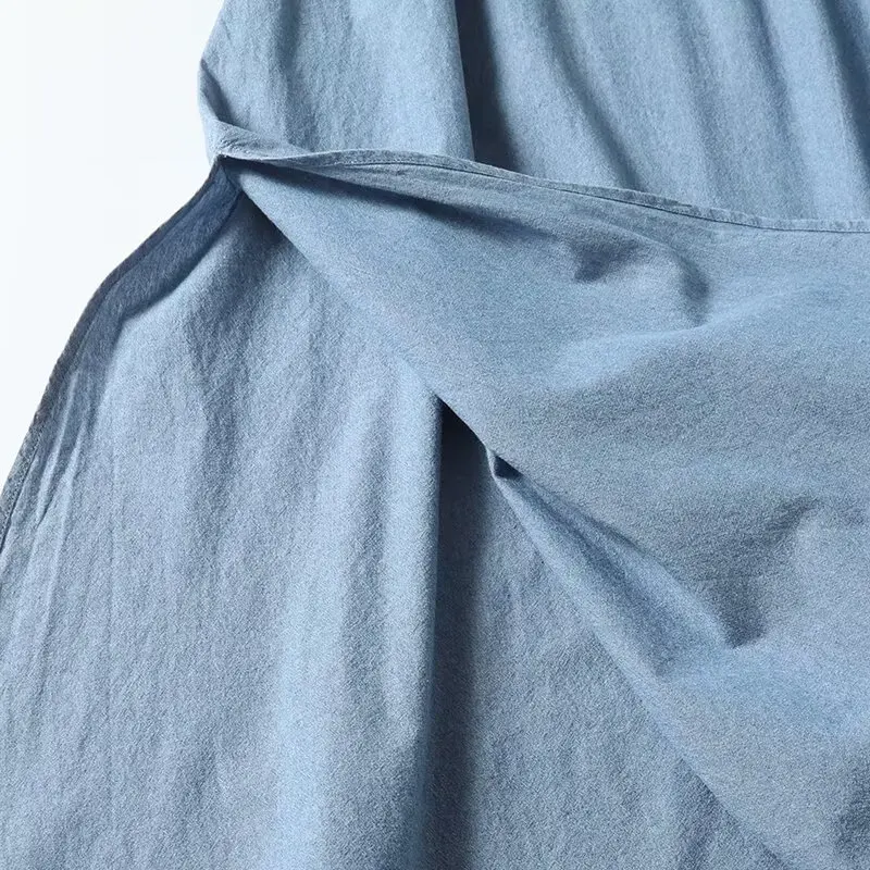 Новая модная женская юбка-миди с разрезом повседневная универсальная джинсовая