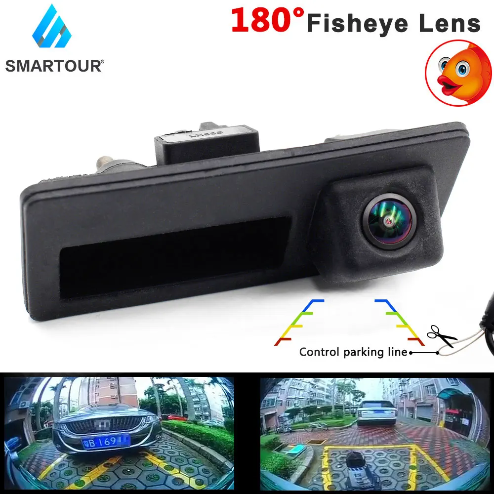 Smartour HD Starlight Night Vision MCCD Fisheye Lens Car Rear View Trunk Handle Camera For VW Passat Tiguan Golf Jetta Sharan