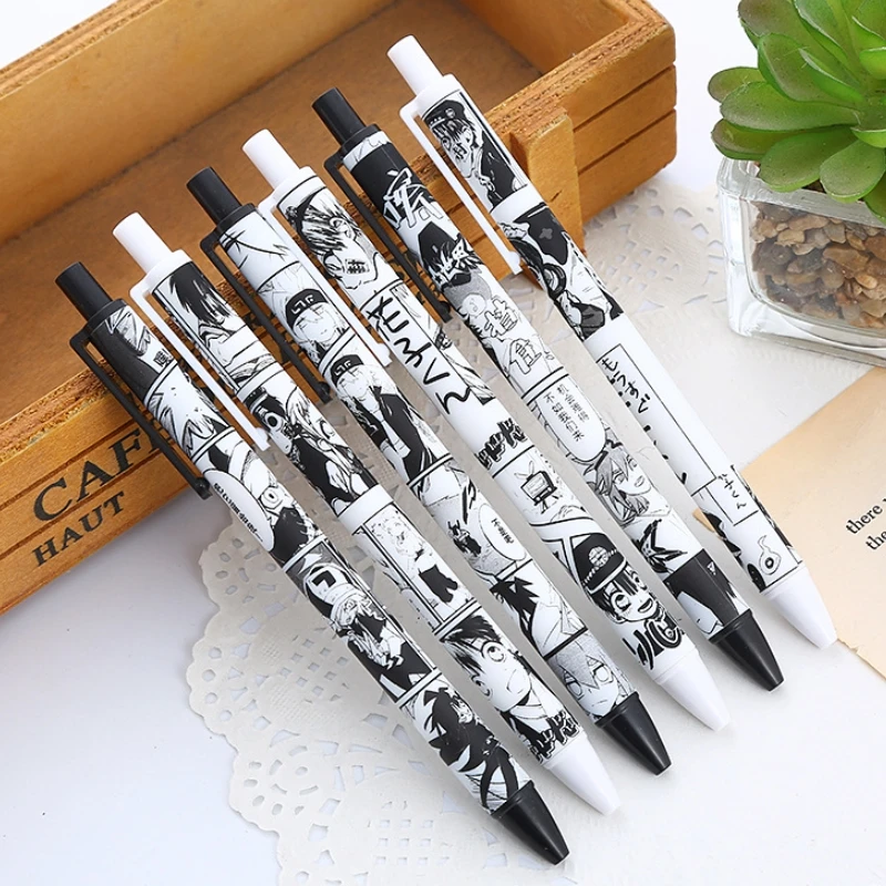 

6pcs Creative Anime Cartoon Gel Pens High Face Value Office Gift School Students Supplies Stationery Kawaii Funny Pen 040383
