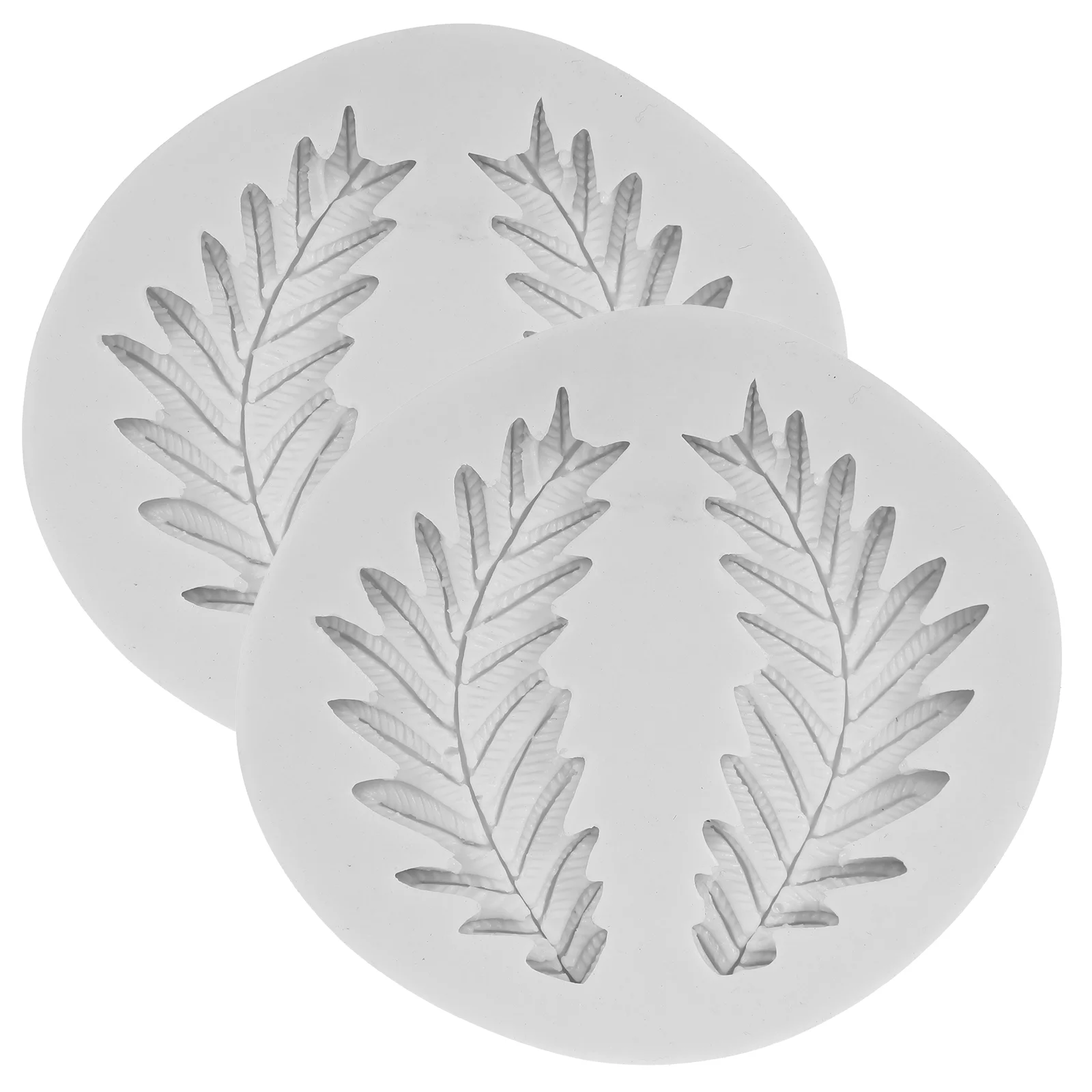 

2pcs Leaf Pattern Silicone Molds 3d Hollow Molds Craft Making Mold Baking Use Cake Mold