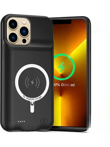 Чехол для зарядного устройства емкостью 10000 мАч для iPhone 13 Pro, беспроводная зарядка, внешний аккумулятор, магнитная крышка для зарядки аккумулятора Magsafe