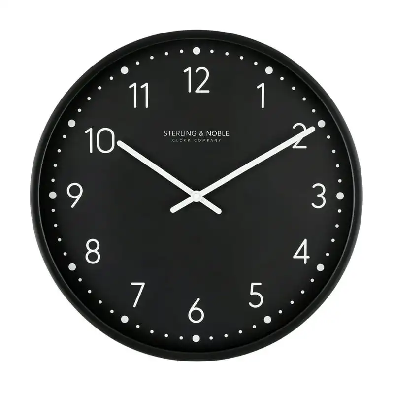 

Black Round Indoor Analog Wall Clock Art wall decor Home decoration luxury Led clock Alarm clock Room decor korean style Wallclo