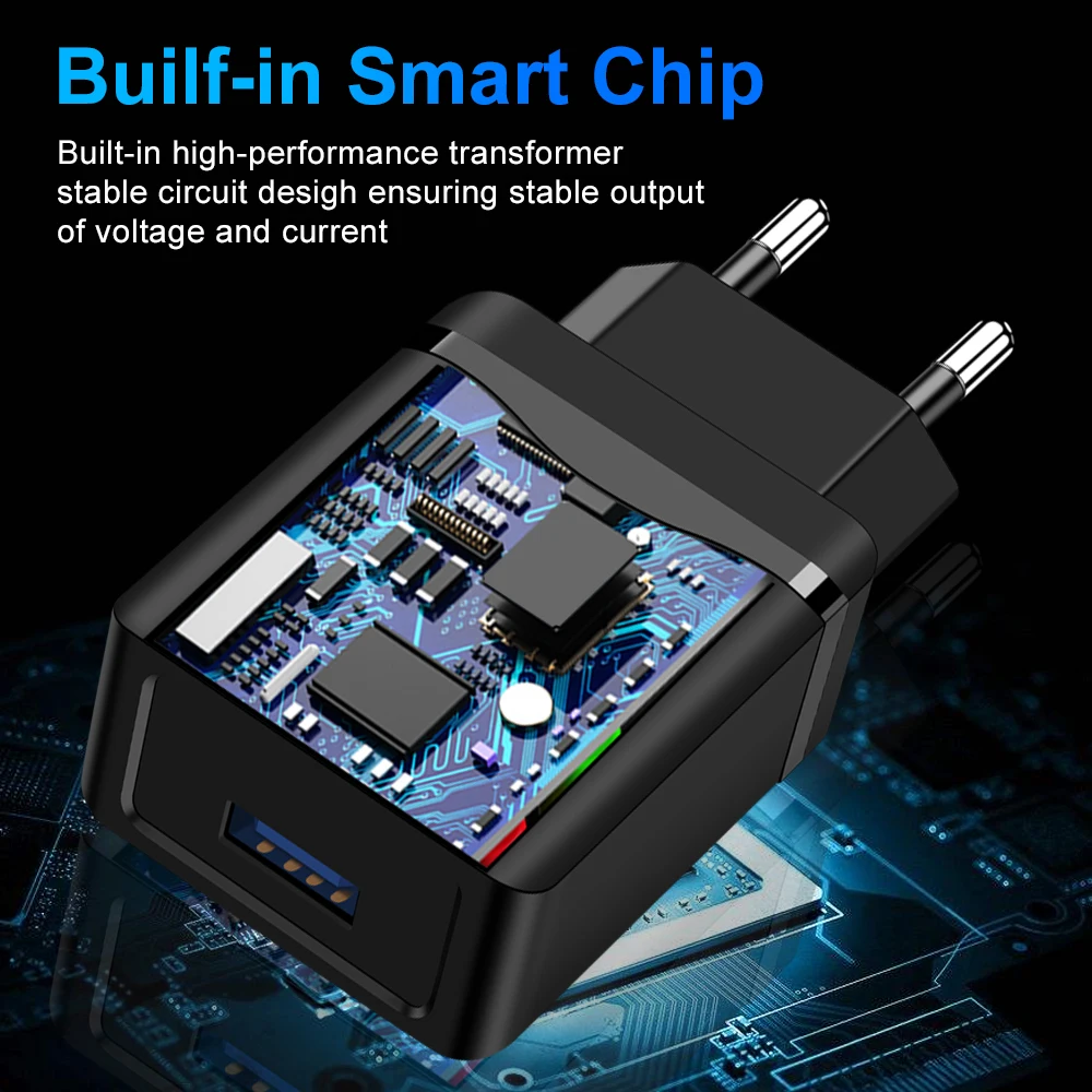 10pcs 18W Eu US Ac Home Travel Wall Charger QC3.0 Fast Quick Charging Power Adapters For Iphone Samsung Huawei Usb Charger