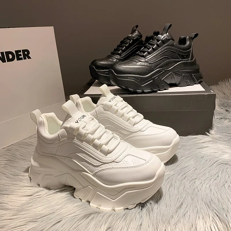 

Hight Increase Women Casual Shoes Sneakers Platform Wedges High Heels Flats Loafers Ladies Creepers Trainers shoes women 2022