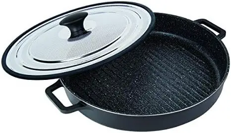 

Non-Stick Stovetop Oven Grill Pan with Heat-in Steam-Out Lid, nonstick cookware, 12 Hogar y cocina Home applicances Home applian
