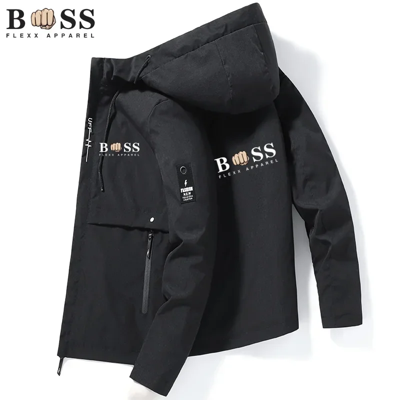 

2023 New Spring And Autumn Brand Men's Windproof Zipper Jacket Casual High Quality Hooded Baseball Jacket Outdoor Sports Jacket