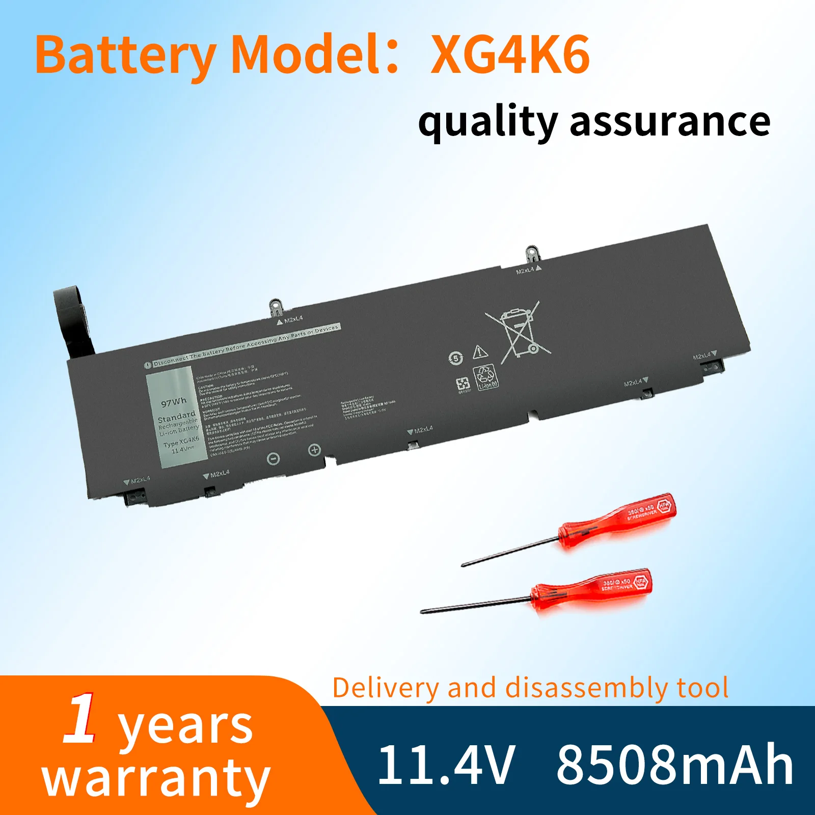 XG4K6 11 4 В 97 Втч 5XJ6R 56 01RR3 F8CPG 0F8CPG Аккумулятор для ноутбука Dell XPS 17 9700 9710 Precision 5750 03324J