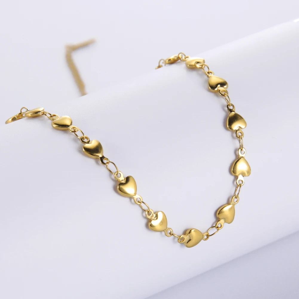 Ожерелье женское с бусинами в форме сердца