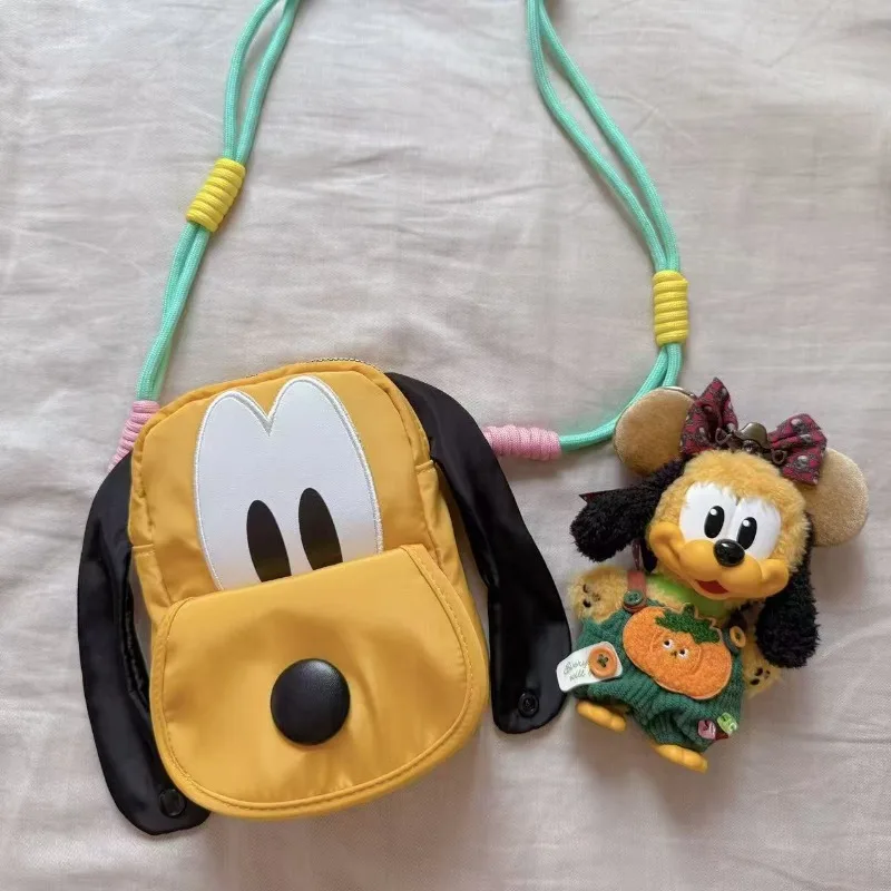 Фото Повседневная сумка через плечо Disney Pluto Dog Face, легкая нейлоновая сумка-слинг с регулируемым цветным ремешком для ежедневного использования №1