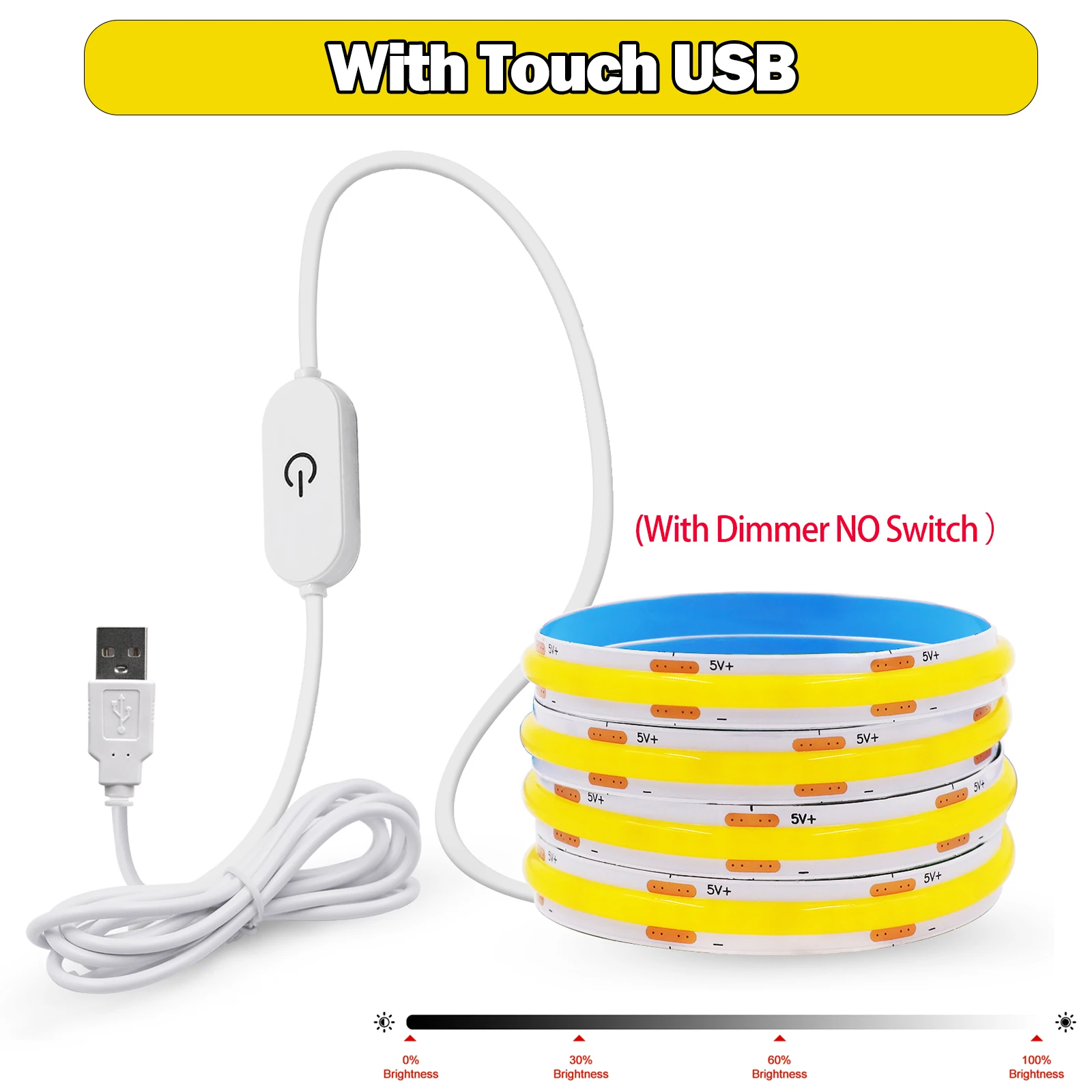 

Клейкая светодиодная лента KISUFU USB 5В