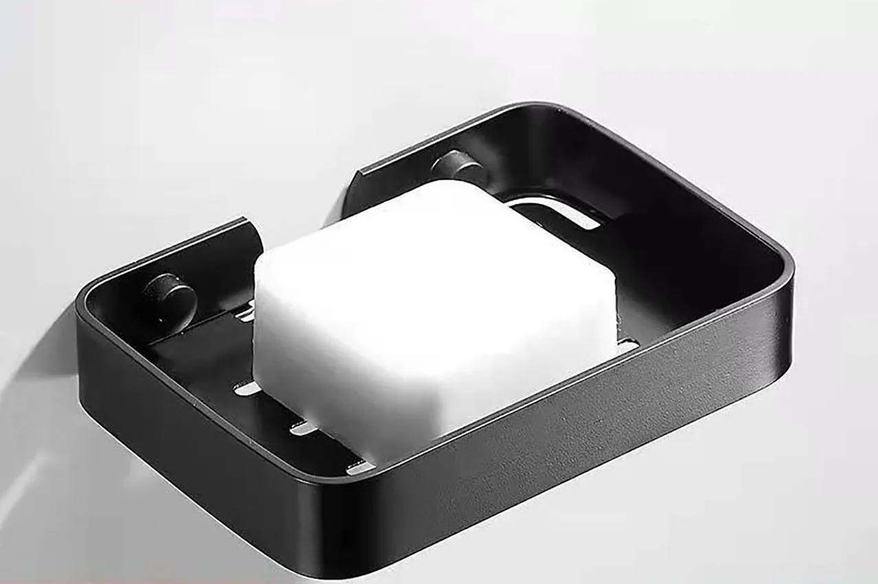 

Non Perforated Soap Box Aluminum Alloy Soap Rack Creative Wall Hung Soap Box Toilet Shower Storage Tray Toilet Rack