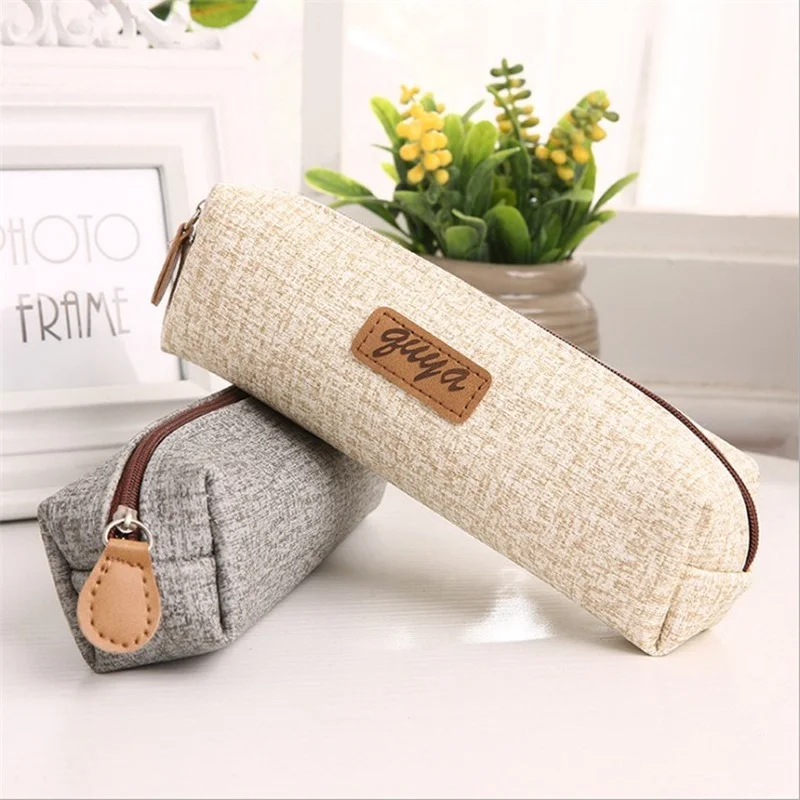 

Large Capacity Student Lovely Pen Bag Korean Stationery Bag Creative Simple Pencil Box Male and Girl Solid Color Pen Box Cases