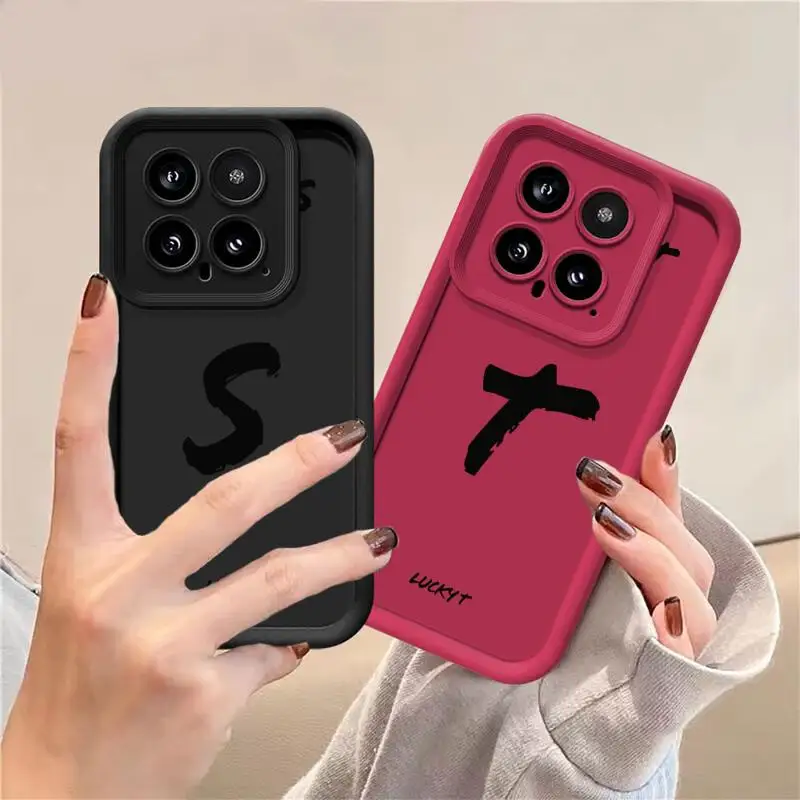 phone cases for Redmi Note 13 5G 9S 11 9 12 Pro 12C 4g 12S 10 Lite Angel Eye Ladder fundas Cover Elegant Ink Letters Cool S T