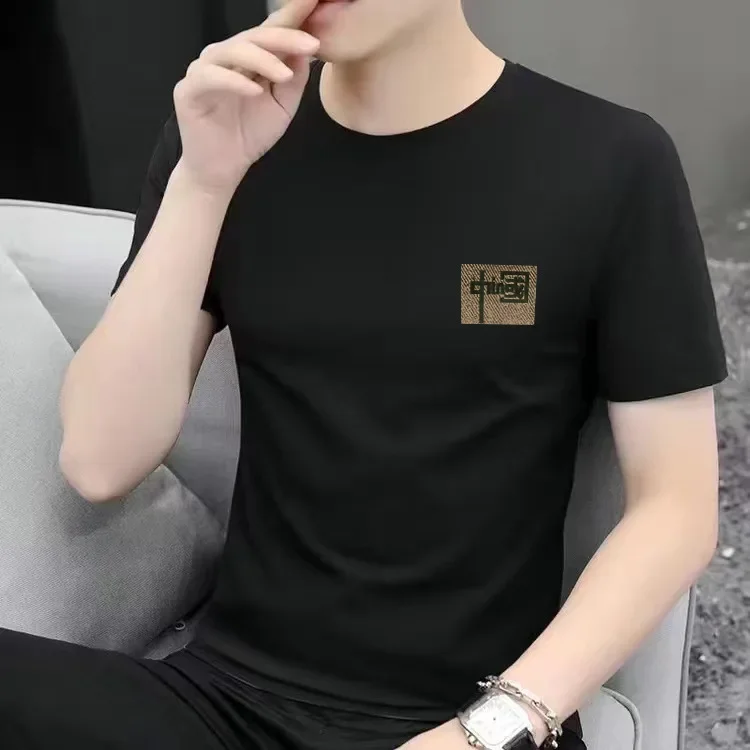 Новая универсальная летняя футболка с коротким рукавом для мужчин модная