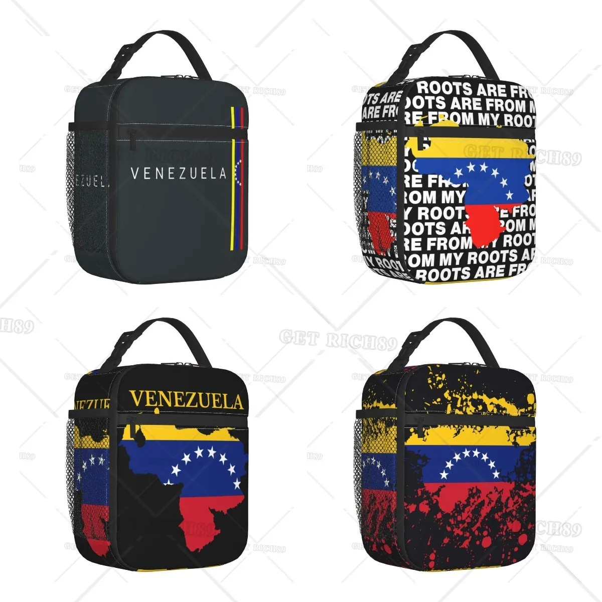 

Flag Venezuela Thermal Insulated Lunch Bag Bolivarian Republic of Venezuela Portable Lunch Container for School Storage Food Box