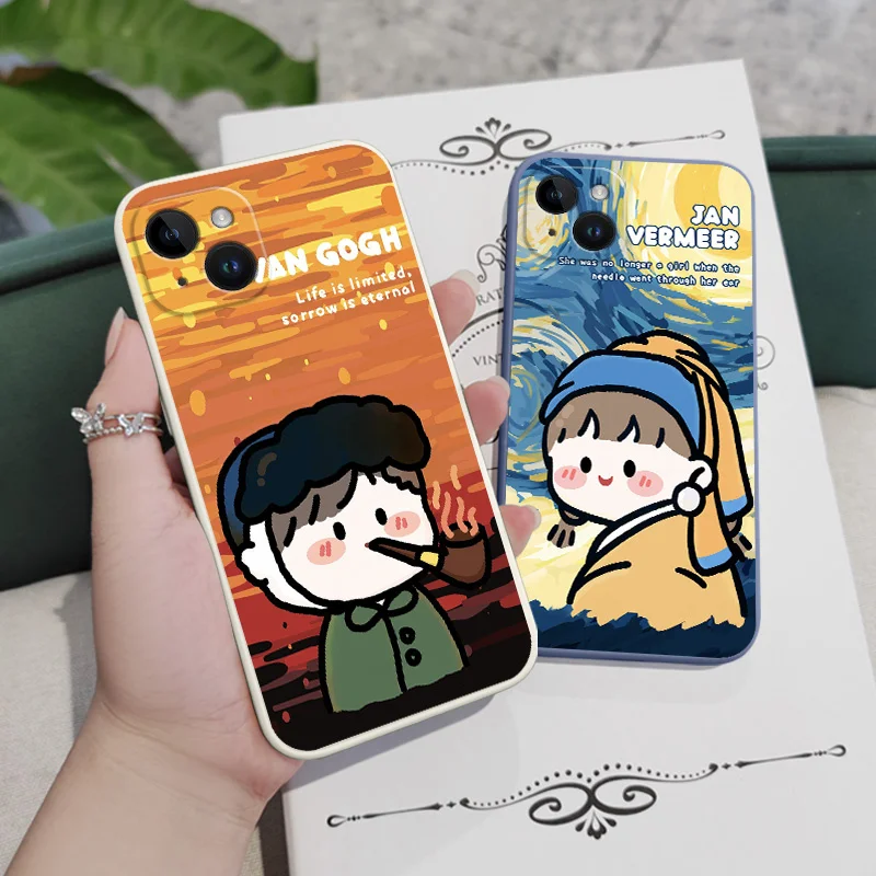 Чехол для телефона с абстрактной девушкой iPhone 15 14 13 12 11 X XR XS SE2 SE2020 8 7 6 6S Plus Pro Max Mini