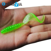 onetoall 20pcsbox 35mm 55mm 70mm volume tail soft fishing lure saltwater plastic swimbait worm bait artificial carp bass tackle