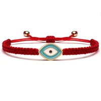 hot new fashion demon eye painting oil hand braided adjustable bracelet for women girl wholesale jewelry gifts