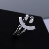 2022 new simple lucky smilely rings for women face fashion finger female link punk style party gift jewelry drop shipping