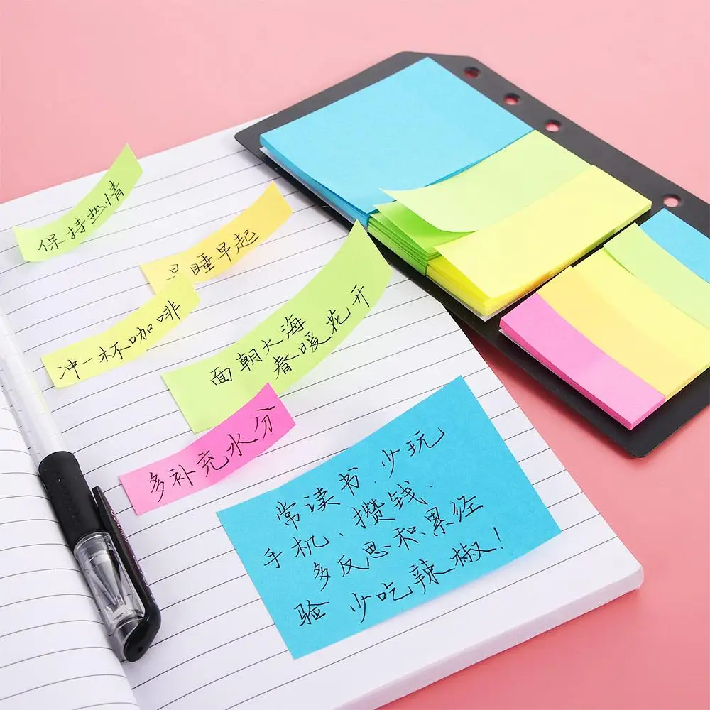 

Multicolor Office for Loose Leaf Leaf Binder Notebook Gifts B5 A5 A6 Sticky Notes Planner Schedule Memo Pad Dairy Memo